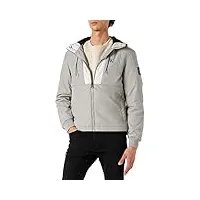 calvin klein jeans padded hooded harrington jacket j30j322180 vestes rembourrées, gris (mercury grey), xs homme