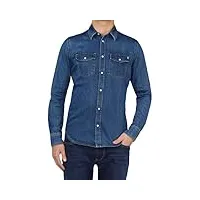 pepe jeans homme hammond chemise en jean, bleu (denim-vt1), m