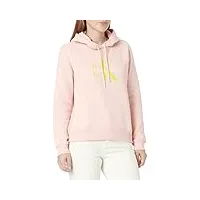 calvin klein jeans iconic monologo hoodie j20j219949 sweat à capuche, rose (pink blush), l femme