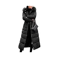 onsoyours femme doudoune longue hiver chaud veste matelassee parka à capuche manteau Élégant casual a noir xxl