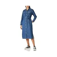 lee essential dress robe, dipped blue, large femmes