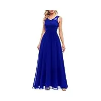 dresstells robe de mariée longue plage robe de demoiselle d'honneur de mariage pour femme robe bleue formelle robe de soirée avec mancherons royalblue s