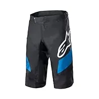 alpinestars racer shorts, black/bright blue, 40