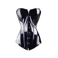 fghsd sexy women fashion sexy vintage underbust corset bustier waist steampunk lingerie (color : black, size : xl code) (black s code)