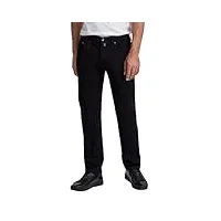 pierre cardin lyon tapered jeans, black black raw, 36w x 34l homme