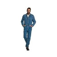 jp 1880 hommes grandes tailles combinaison en jean. manches longues et poches sur la poitrine. collection workwear. jean blanchi 7xl 794930907-7xl