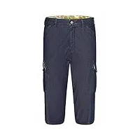meyer pantalon homme b-ottawa coton - 1-4172 dark-blue - bermuda corsaire en denim