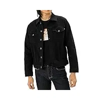 diesel nhill giacca rt009 veste en jean homme noir (l, noir)
