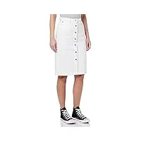 tommy hilfiger jupe en jean femme longueur genou, blanc (off white), 36