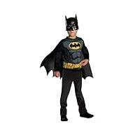 rubies - dc officiel - batman - déguisement pour enfants - taille unique 5-8 ans - costume avec top à manches longues, cape avec attaches velcro et masque