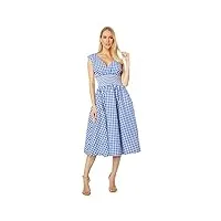 kate spade new york robe taille smock e vichy, blueberry, taille xs