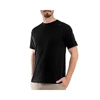 scottevest t-shirt en bambou pour homme | 3 poches | anti-pickpocket, noir, taille l