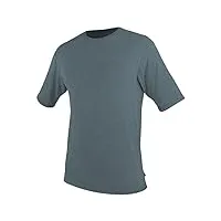 o'neill wetsuits blueprint uv chemise de soleil courte pour homme maillot dermoprotecteur, bleu brouillard, xl