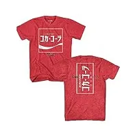 coke classic vintage 80's t-shirt pour adulte avec logo, kanji, taille m