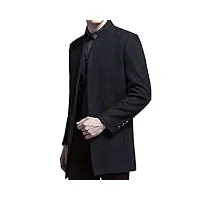 youthup manteau d'hiver outwear manteau longue business d'affaire noir-li m，cp