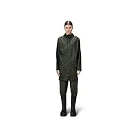 rains longue veste imperméable, vert 03, l mixte