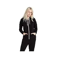volcom sweat-shirt à capuche zippé en polaire pour femme lil, noir 2, small