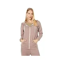 volcom sweat-shirt à capuche zippé en polaire pour femme lil, violet raisin, medium