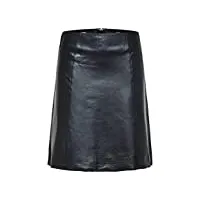 selected femme femme slfnew ibi mw leather skirt b noos jupe en cuir, noir, 40 eu