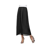 avidlove jupon jupe longue femme taille elastique half slip petticoat noir xxl