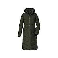 killtec kow 62 wmn qltd ct manteau d'hiver aspect duvet avec capuche, olive foncé, 56 femme