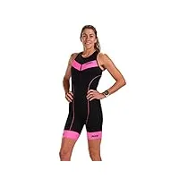 zoot combinaison de triathlon core pour femme – combinaison de course sans manches avec 3 poches, combinaison de cyclisme ergonomique (blush, xxl)