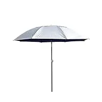 générique parapluie inclinable, poteau de parapluie en acier inoxydable, parapluie de protection, tissu de parapluie durable colle sans soudure, parasol de jardin (size : 2.0m/6.5ft)