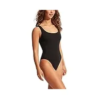 seafolly maillot de bain une pièce à encolure carrée, noir (eco collective black), 40 femme