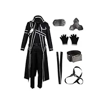 manmicos costume d'halloween kirito pour homme - taille américaine - costume noir, noir , taille xxs