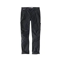 carhartt pantalon de travail résistant au feu pour homme coupe décontractée ripstop, bleu marine foncé., 36w x 32l