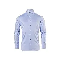 vincenzo boretti chemise, regular-fit/taille normale, sergé - infroissable bleu clair 41-42