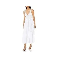 emporio armani robe longue en popeline ultra légère pour femme, blanc