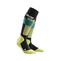 cep - skiing merino compression socks pour hommes | chaussettes de ski de sport en mérinos avec compression et climat parfait pour le pied grâce à la laine mérinos | vert | taille iii | m