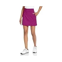 callaway jupe-short de golf opti-dri solid pour femme avec tissu extensible et technologie amincissante truesculpt 43,2 cm, violet foncé, taille s