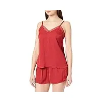 tommy hilfiger shorts and tank top pj set uw0uw03848 pyjamas, rouge (royal berry), s femme