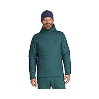 outdoor research sweat à capuche isotherme shadow pour homme, forêt, xx-large