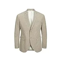 jack & jones jprriviera linen blazer slim fit sn veste de costume, beige/coupe : coupe ajustée, 56 homme