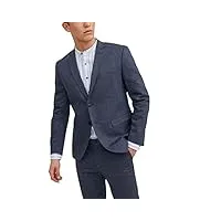 jack & jones jprriviera linen blazer fit sn veste de costume, bleu marine/coupe slim, 54 homme