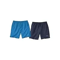 atlas for men lot de 2 shorts microfibre sport coast taille xl