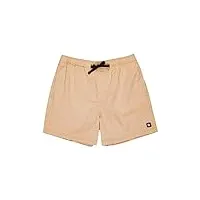 element valley twill - short taille élastique - homme - s - rouge.