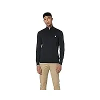 timberland tfo cotton 1/4 zip pull noir chandail, homme