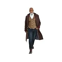joe browns longline double breasted military style trench coat manteau, marron, l homme