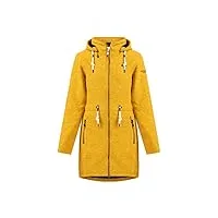 schmuddelwedda manteau en polaire tricoté, moutarde, xxl femme