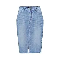 vero moda vmamelia hr jupe en jean noir, bleu moyen (denim bleu moyen), 34 femme