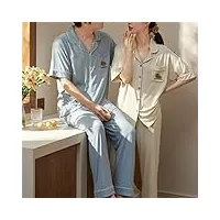 hycyyfc pyjamas pantalons for hommes service à domicile couple pyjamas femmes été modal à manches courtes mignon (color : a, size : xxlcode)