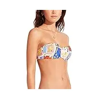 seafolly maillot de bain bustier bandeau pour femme, en vacances azur, 48