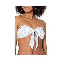seafolly twist tie front bandeau bikini top maillot de bain, summer crush powder blue, 40 femme