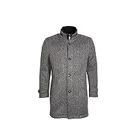 roy robson manteau en jersey col montant - avec gilet amovible avec poches pour homme, charcoal, 56 cm