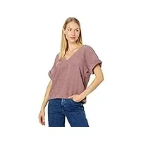madewell collette top - cordon drapé, figue, taille xs