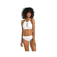 la blanca island goddess haut de maillot de bain midkini à col haut pour femme, blanc, 16